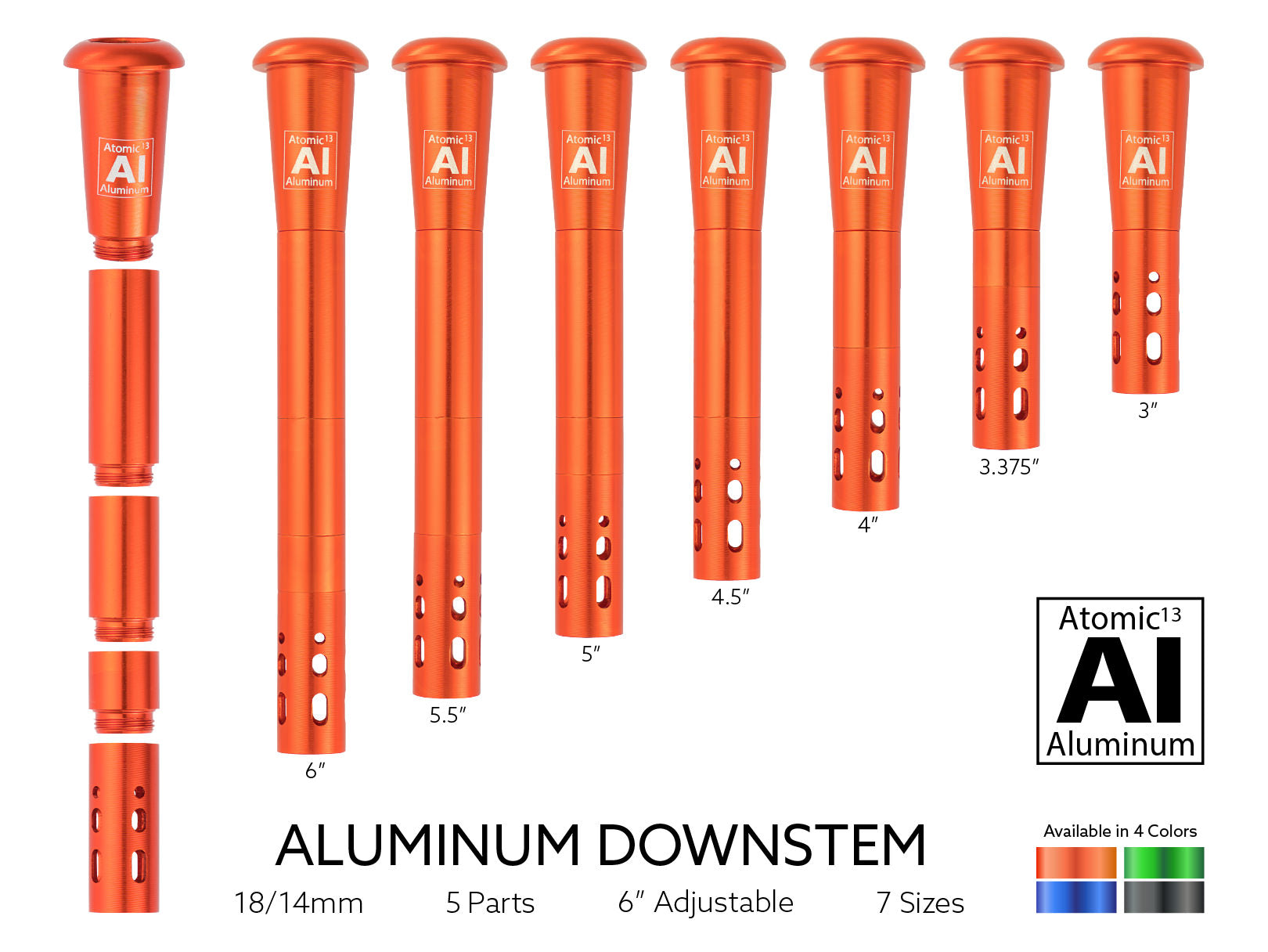 Atomic 13 Aluminum Downstem